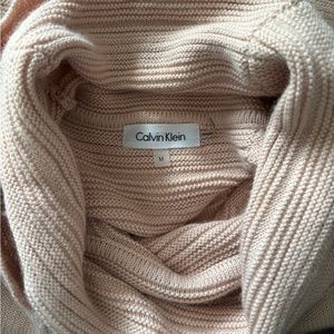 Pink/ Cream Calvin Klein turtleneck Sweater